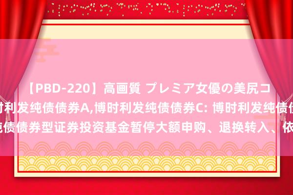 【PBD-220】高画質 プレミア女優の美尻コレクション8時間 博时利发纯债债券A,博时利发纯债债券C: 博时利发纯债债券型证券投资基金暂停大额申购、退换转入、依期定额投资业务的公告
