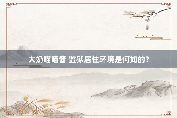 大奶喵喵酱 监狱居住环境是何如的？