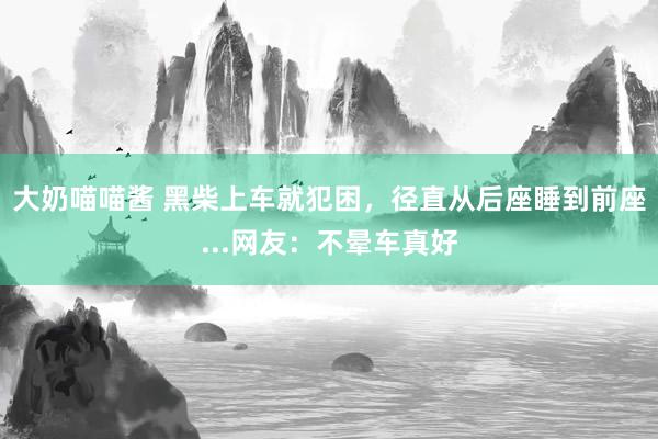 大奶喵喵酱 黑柴上车就犯困，径直从后座睡到前座...网友：不晕车真好